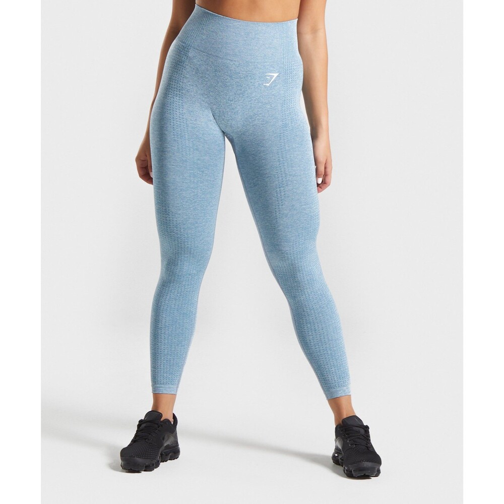 Gymshark Vital seamless leggings teal marl baby blue color